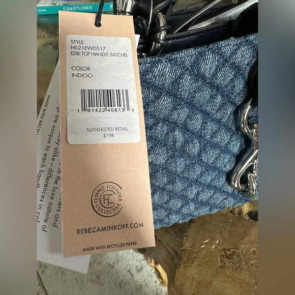 ‼️RARE‼️🎸REBECCA MINKOFF🎸✨EDIE DIAMOND-QUILTED SATCHEL✨
👖💙INDIGO💙👖 - Picture 10 of 10